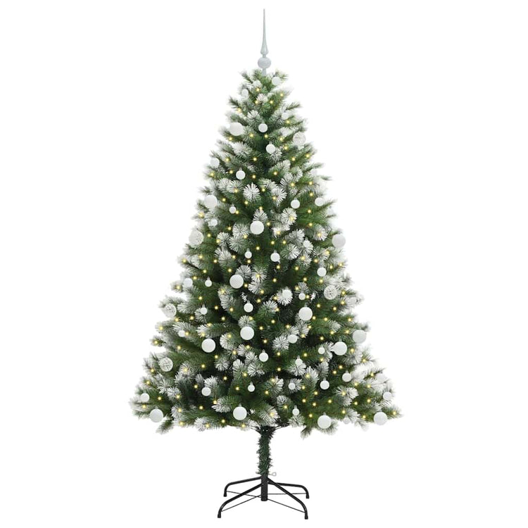 Vidaxl sapin de Noël artificiel articulé avec neige recouverte 180 cm