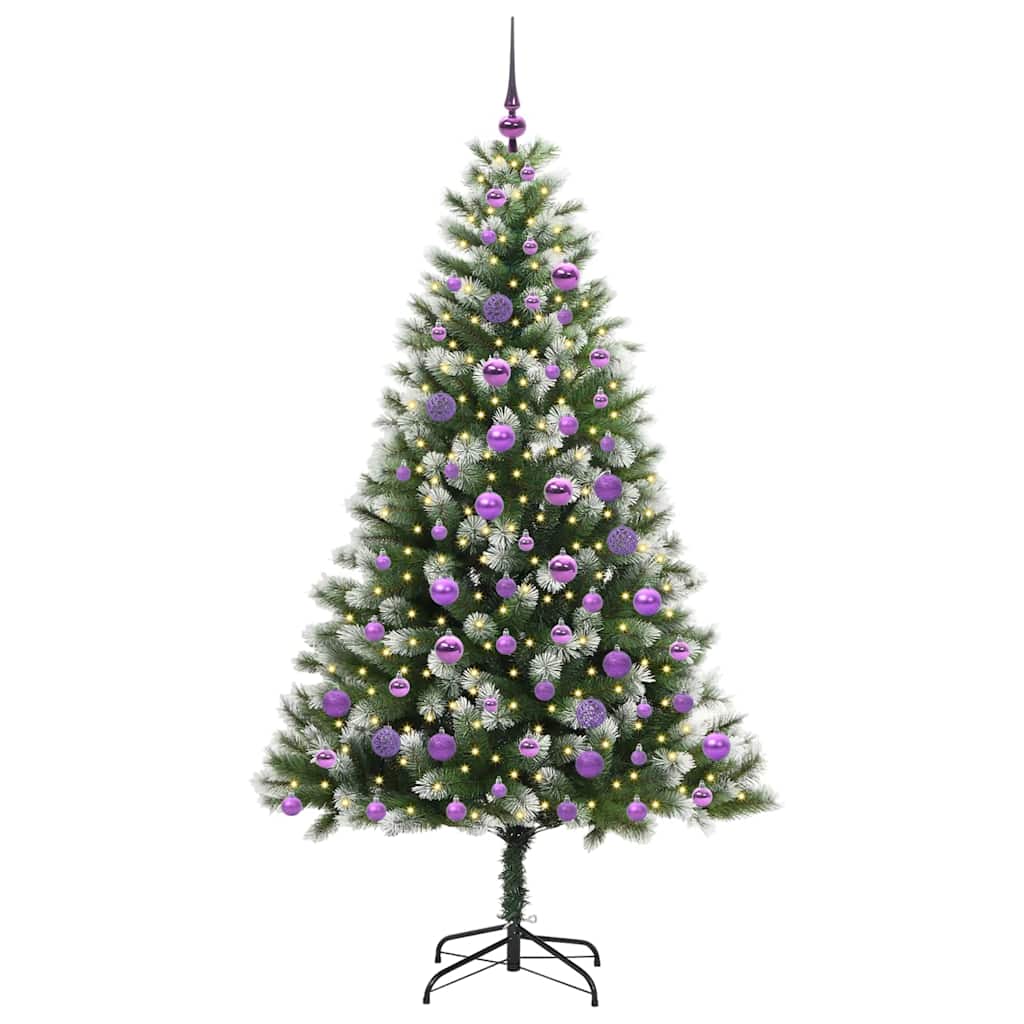 Vidaxl sapin de Noël artificiel articulé avec neige recouverte 180 cm