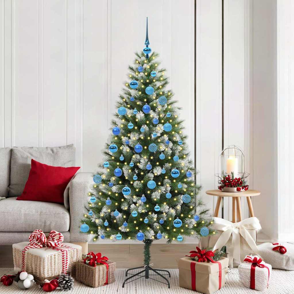 Vidaxl sapin de Noël artificiel articulé avec neige recouverte 180 cm
