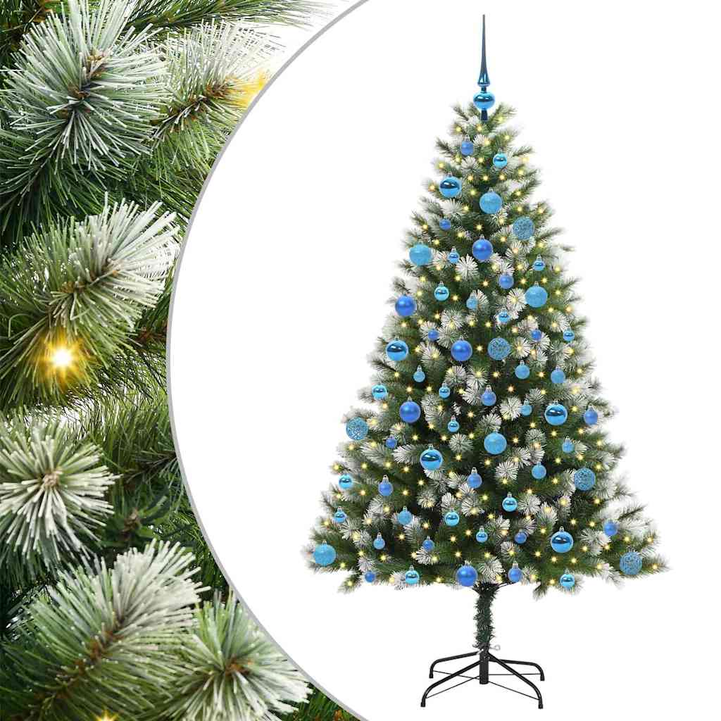 Vidaxl sapin de Noël artificiel articulé avec neige recouverte 180 cm
