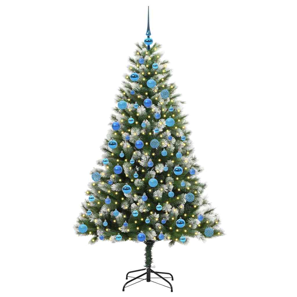 Vidaxl sapin de Noël artificiel articulé avec neige recouverte 180 cm