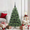 Vidaxx sapin de Noël artificiel pliant vert 120 cm PVC et métal