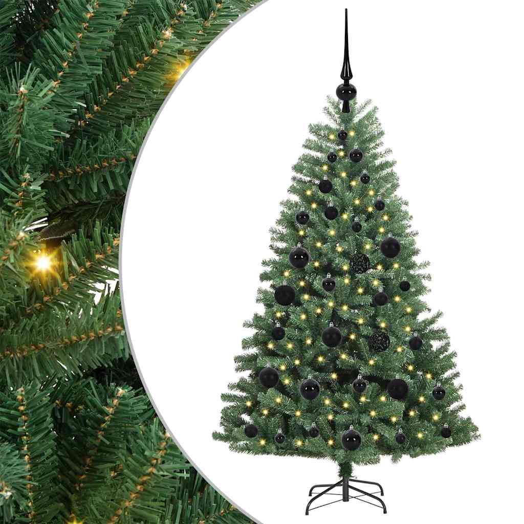 Vidaxx sapin de Noël artificiel pliant vert 120 cm PVC et métal