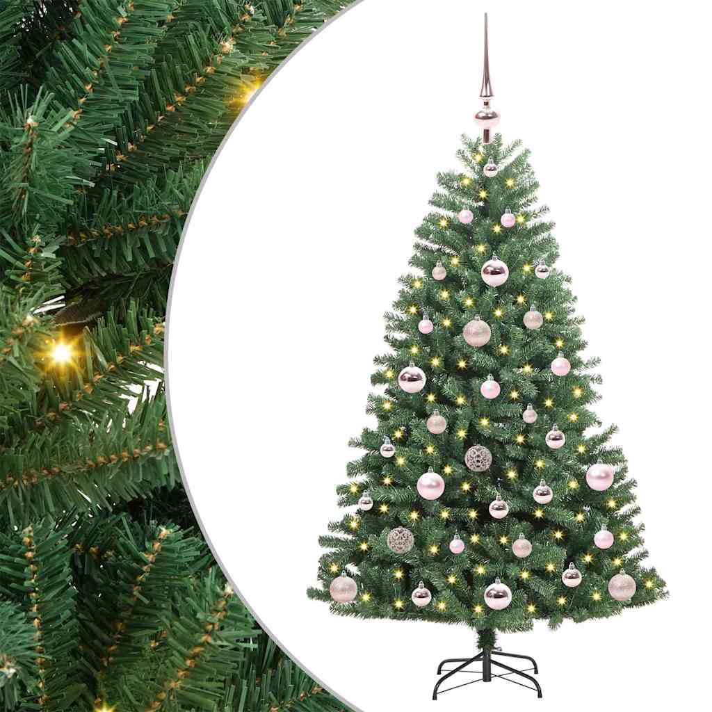 Vidaxx sapin de Noël artificiel pliant vert 120 cm PVC et métal