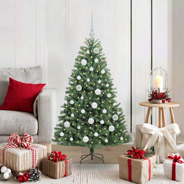 Vidaxx sapin de Noël artificiel pliant vert 120 cm PVC et métal