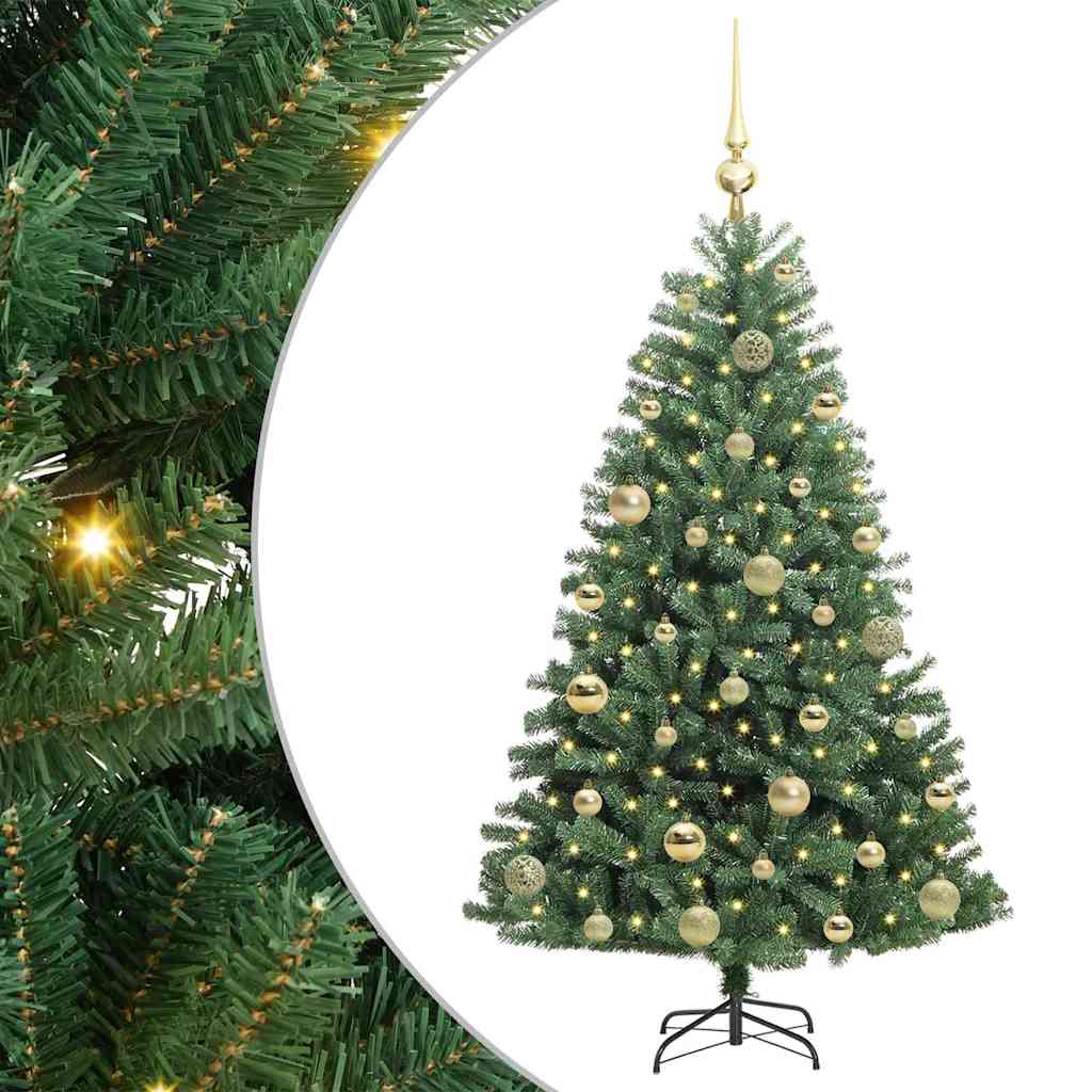 Vidaxx sapin de Noël artificiel pliant vert 120 cm PVC et métal