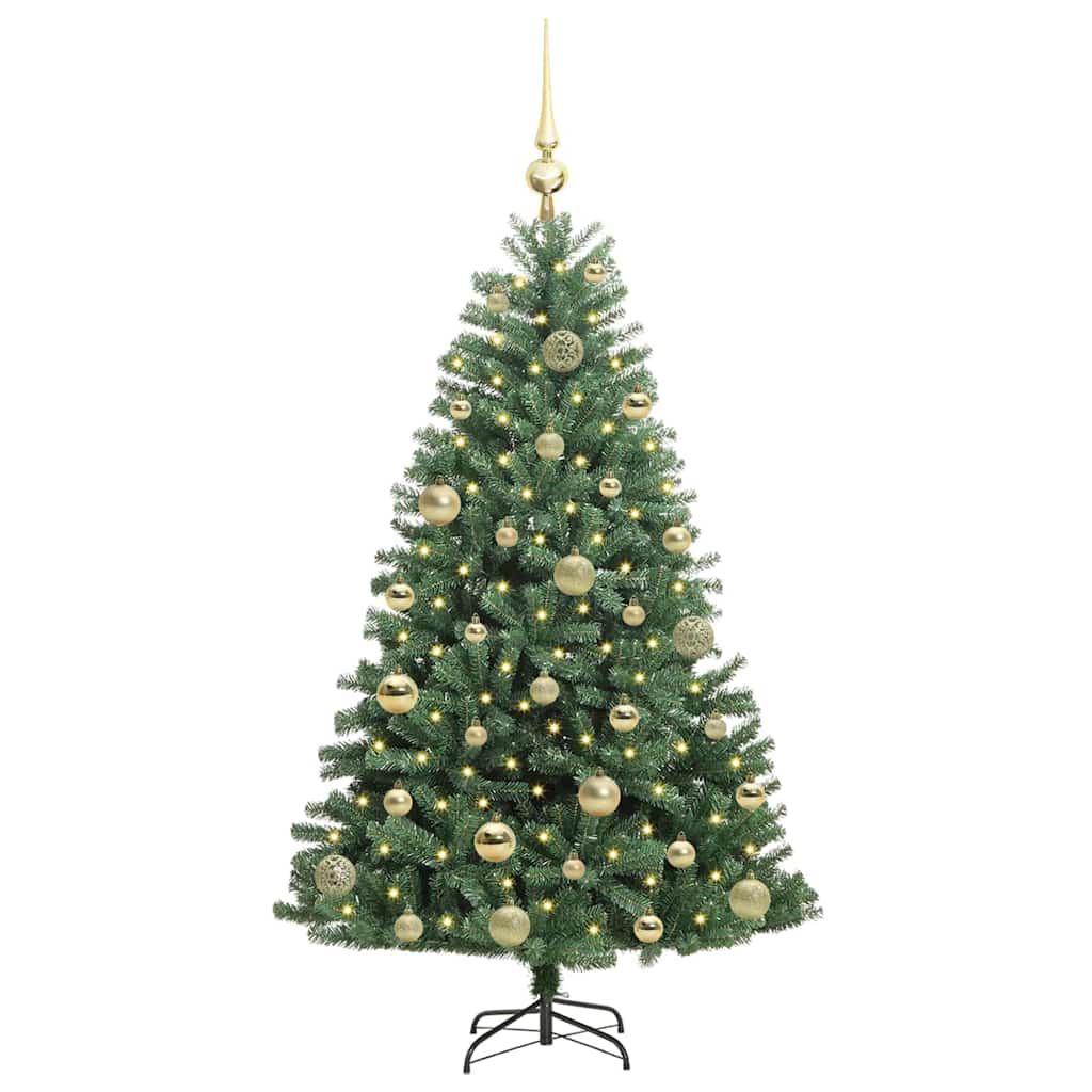Vidaxx sapin de Noël artificiel pliant vert 120 cm PVC et métal