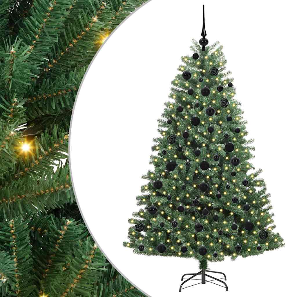 Vidaxx sapin de Noël artificiel pliant vert 180 cm PVC et métal