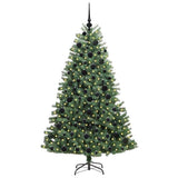 Vidaxx sapin de Noël artificiel pliant vert 180 cm PVC et métal - afbeelding 3