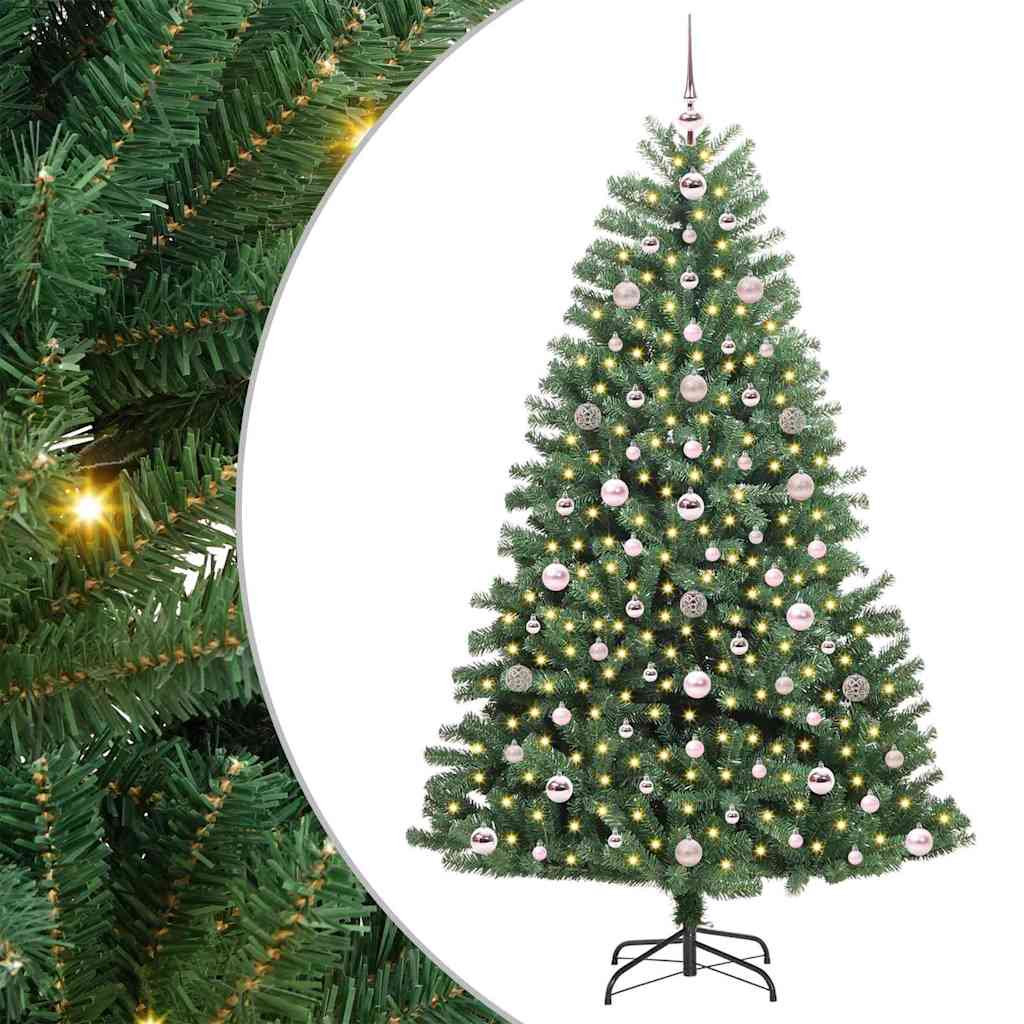 Vidaxx sapin de Noël artificiel pliant vert 180 cm PVC et métal