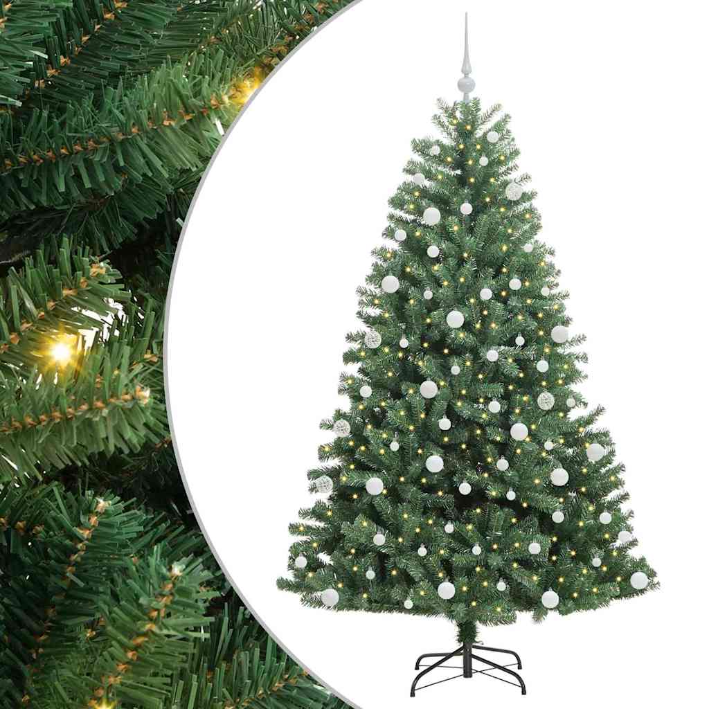 Vidaxx sapin de Noël artificiel pliant vert 180 cm PVC et métal