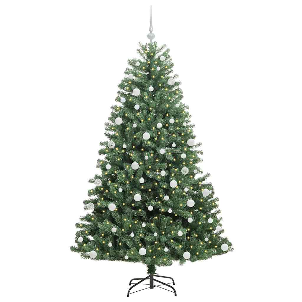 Vidaxx sapin de Noël artificiel pliant vert 180 cm PVC et métal