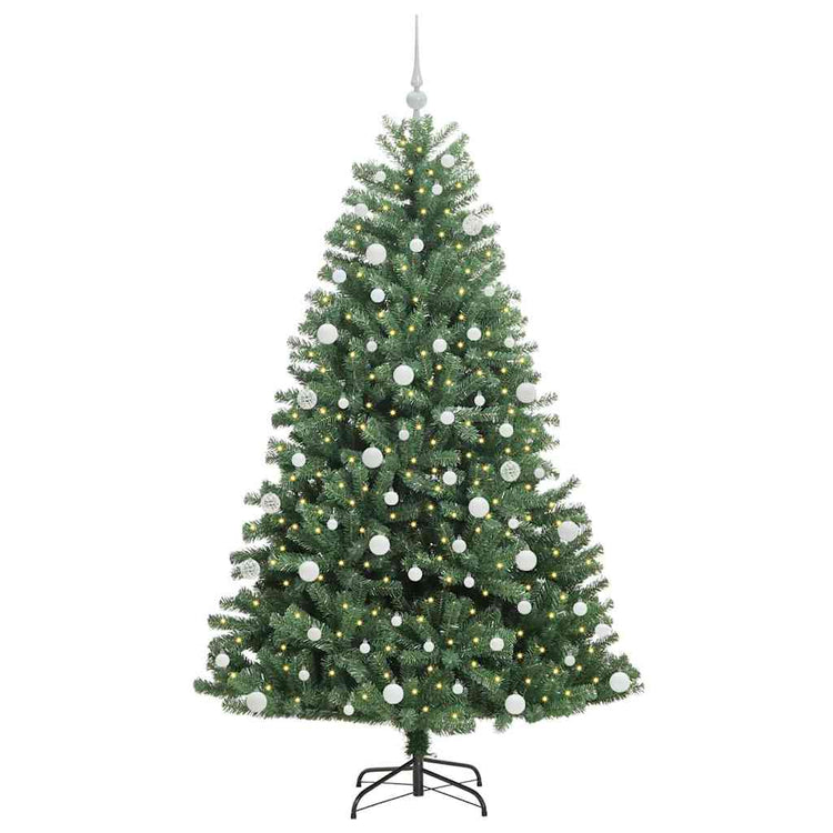 Vidaxx sapin de Noël artificiel pliant vert 180 cm PVC et métal