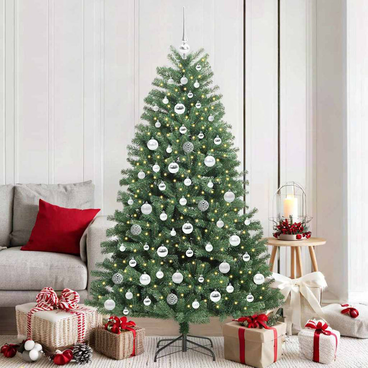 Vidaxx sapin de Noël artificiel pliant vert 180 cm PVC et métal