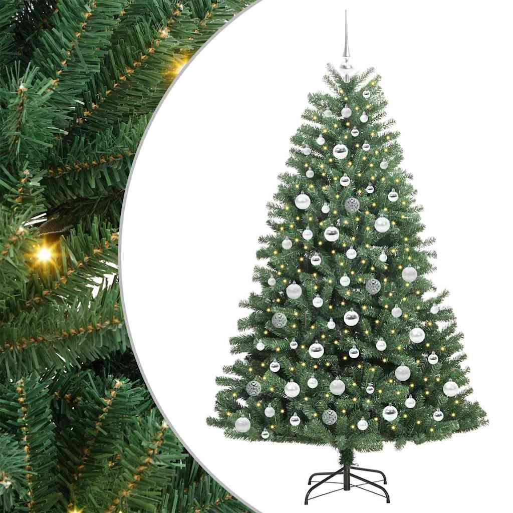 Vidaxx sapin de Noël artificiel pliant vert 180 cm PVC et métal