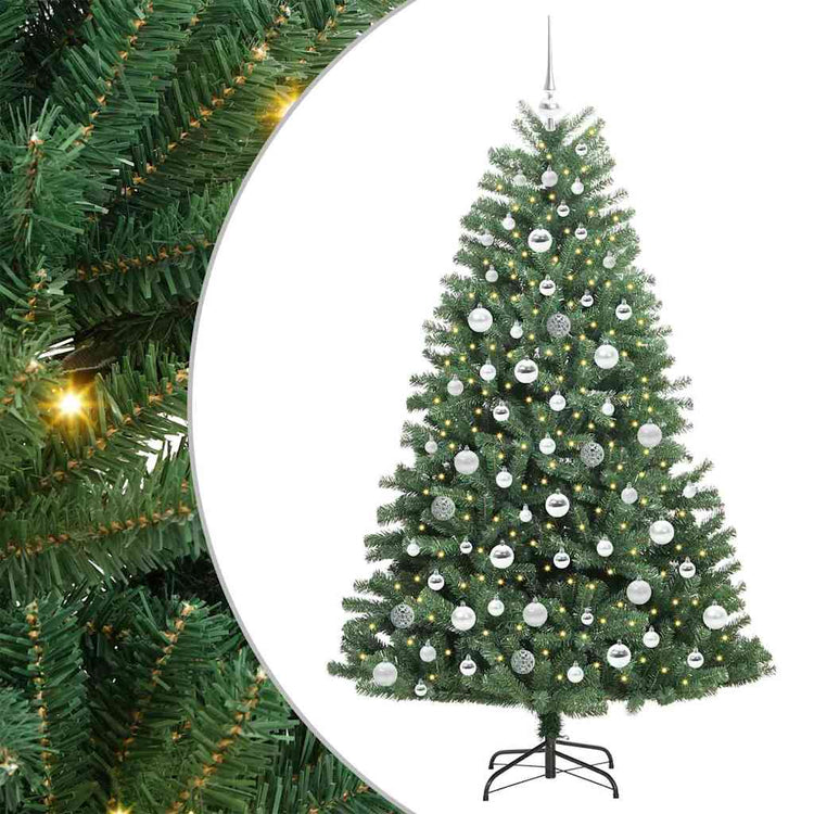 Vidaxx sapin de Noël artificiel pliant vert 180 cm PVC et métal