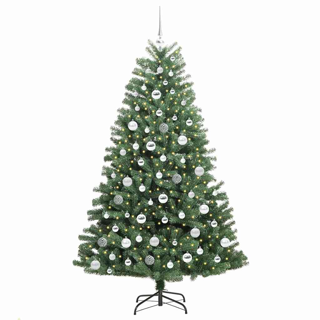 Vidaxx sapin de Noël artificiel pliant vert 180 cm PVC et métal