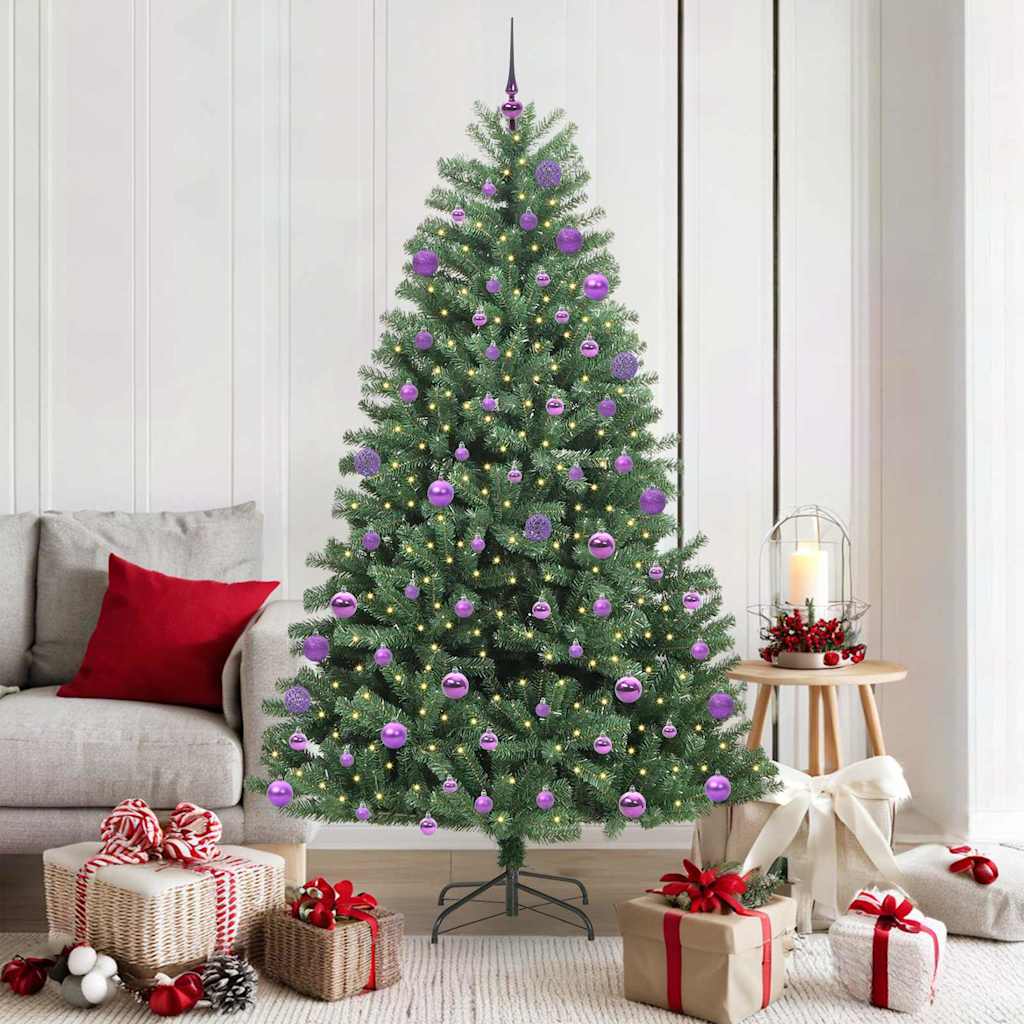 Vidaxx sapin de Noël artificiel pliant vert 180 cm PVC et métal