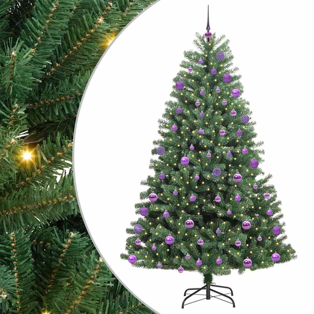Vidaxx sapin de Noël artificiel pliant vert 180 cm PVC et métal
