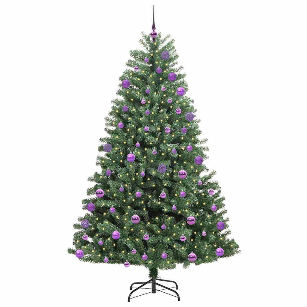 Vidaxx sapin de Noël artificiel pliant vert 180 cm PVC et métal