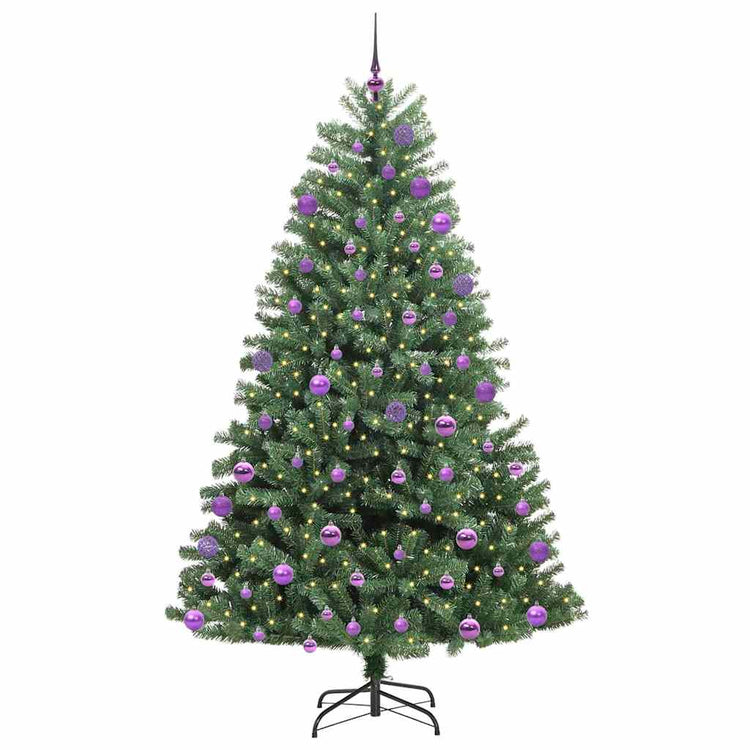 Vidaxx sapin de Noël artificiel pliant vert 180 cm PVC et métal