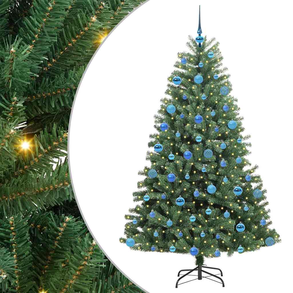 Vidaxx sapin de Noël artificiel pliant vert 180 cm PVC et métal