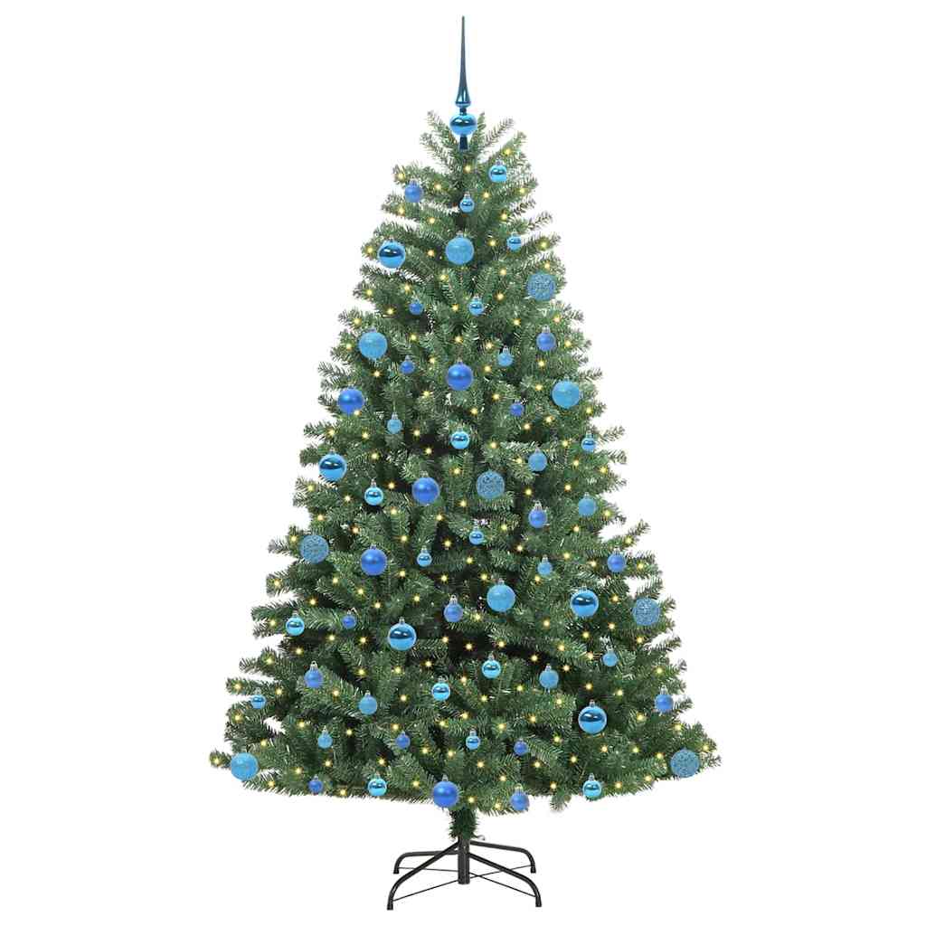 Vidaxx sapin de Noël artificiel pliant vert 180 cm PVC et métal