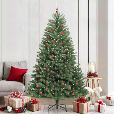 Vidaxx sapin de Noël artificiel pliant vert 210 cm PVC et métal