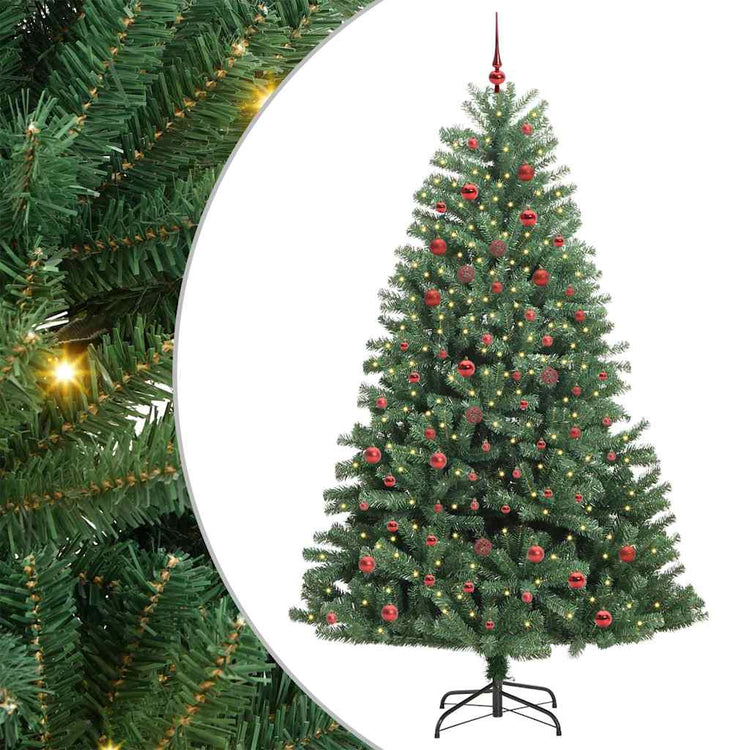 Vidaxx sapin de Noël artificiel pliant vert 210 cm PVC et métal