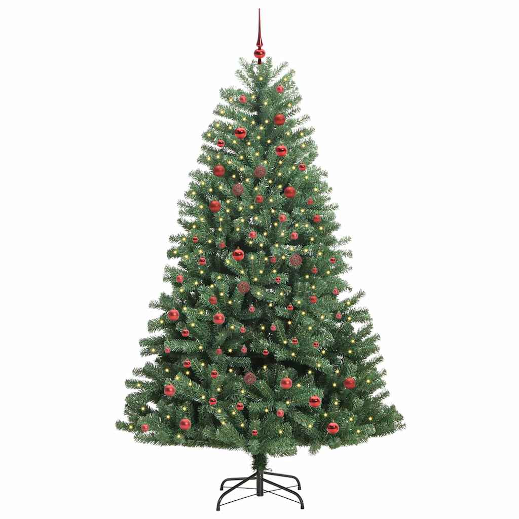 Vidaxx sapin de Noël artificiel pliant vert 210 cm PVC et métal
