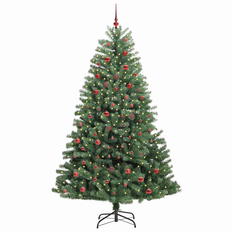 Vidaxx sapin de Noël artificiel pliant vert 210 cm PVC et métal