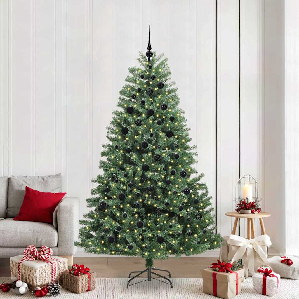 Vidaxx sapin de Noël artificiel pliant vert 210 cm PVC et métal