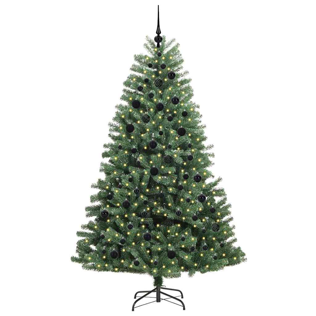 Vidaxx sapin de Noël artificiel pliant vert 210 cm PVC et métal