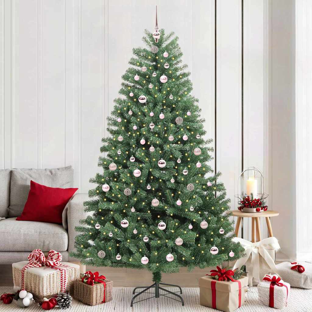 Vidaxx sapin de Noël artificiel pliant vert 210 cm PVC et métal
