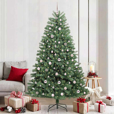 Vidaxx sapin de Noël artificiel pliant vert 210 cm PVC et métal