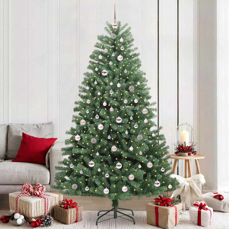 Vidaxx sapin de Noël artificiel pliant vert 210 cm PVC et métal