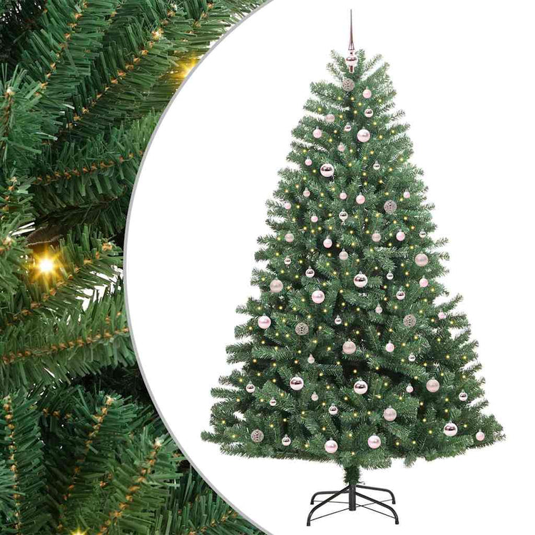 Vidaxx sapin de Noël artificiel pliant vert 210 cm PVC et métal