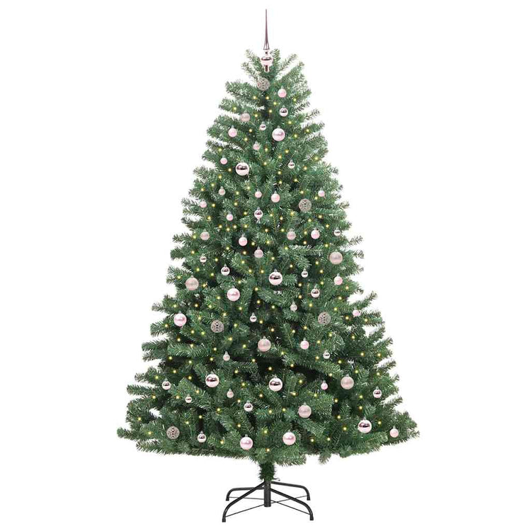 Vidaxx sapin de Noël artificiel pliant vert 210 cm PVC et métal