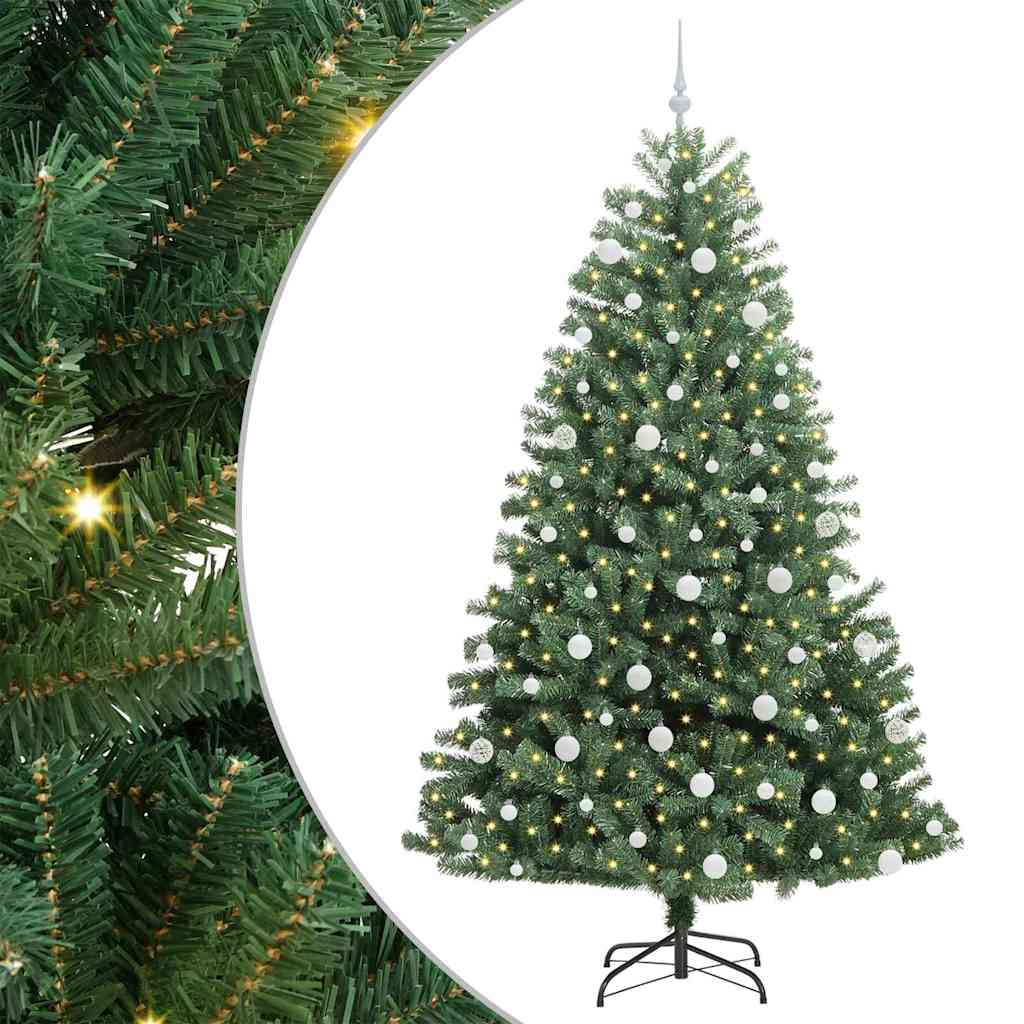 Vidaxx sapin de Noël artificiel pliant vert 210 cm PVC et métal