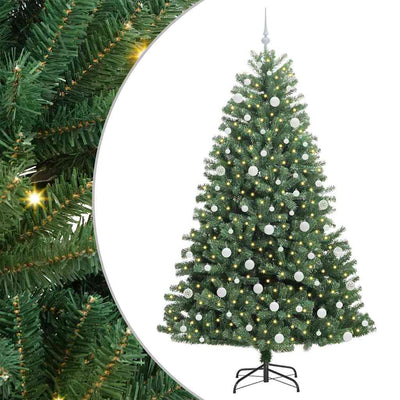 Vidaxx sapin de Noël artificiel pliant vert 210 cm PVC et métal