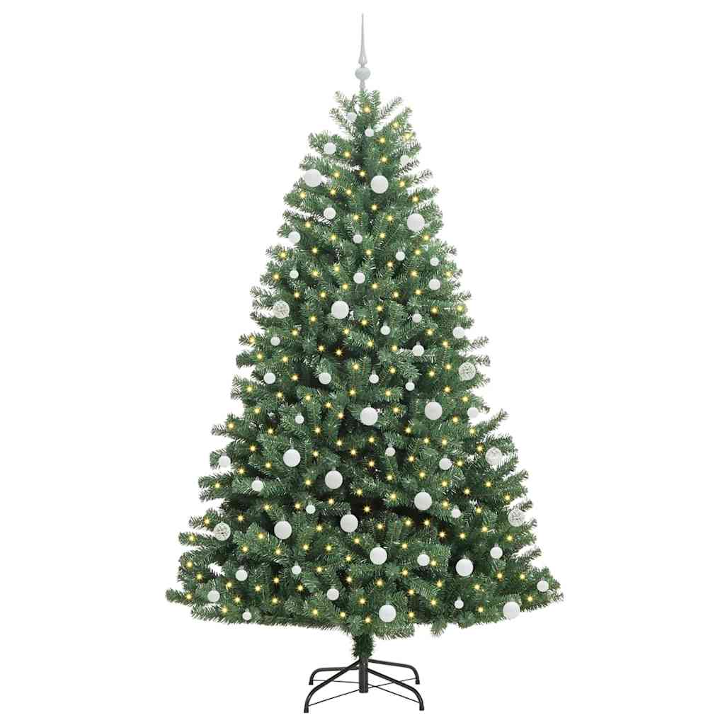Vidaxx sapin de Noël artificiel pliant vert 210 cm PVC et métal