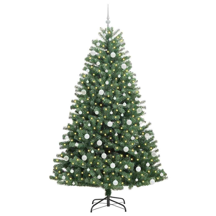Vidaxx sapin de Noël artificiel pliant vert 210 cm PVC et métal