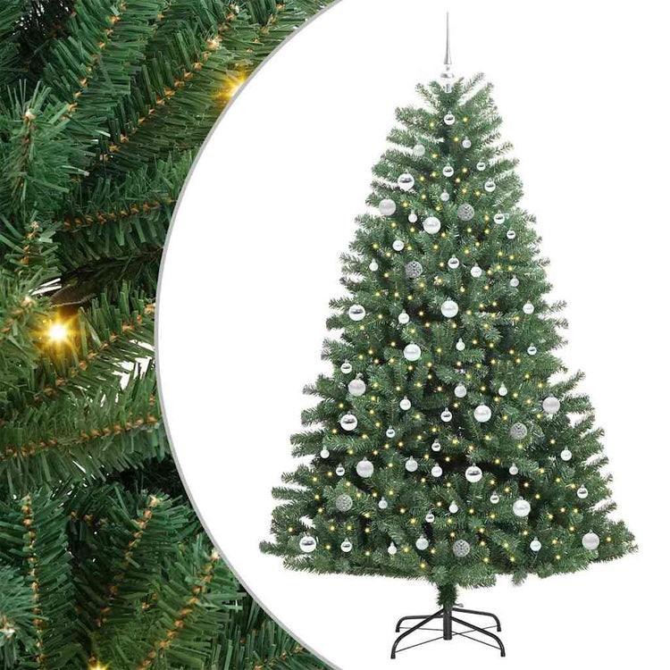 Vidaxx sapin de Noël artificiel pliant vert 210 cm PVC et métal