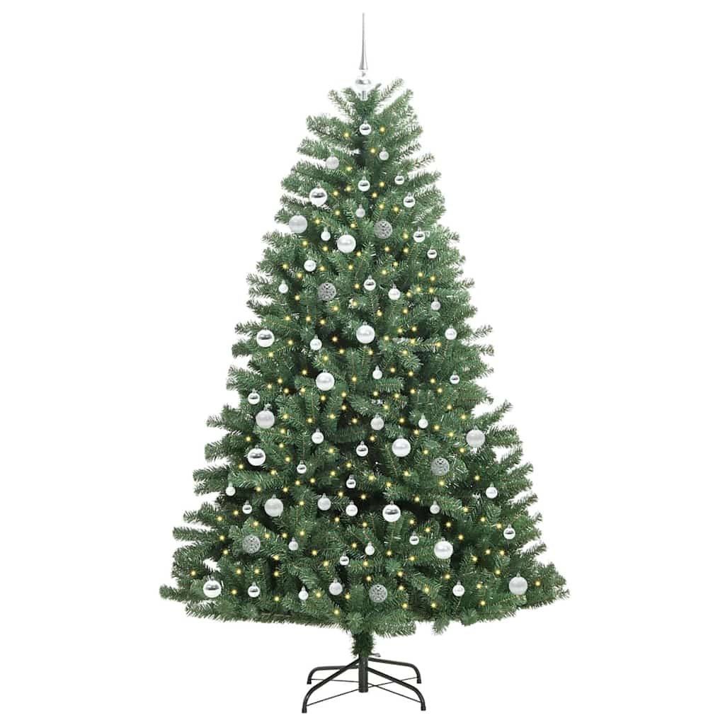 Vidaxx sapin de Noël artificiel pliant vert 210 cm PVC et métal