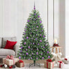 Vidaxx sapin de Noël artificiel pliant vert 210 cm PVC et métal