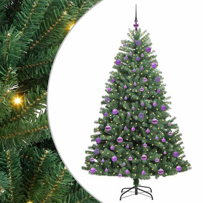 Vidaxx sapin de Noël artificiel pliant vert 210 cm PVC et métal