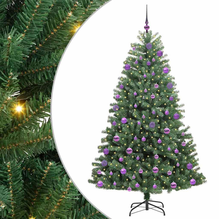 Vidaxx sapin de Noël artificiel pliant vert 210 cm PVC et métal