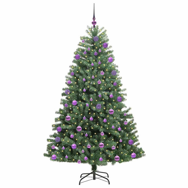 Vidaxx sapin de Noël artificiel pliant vert 210 cm PVC et métal