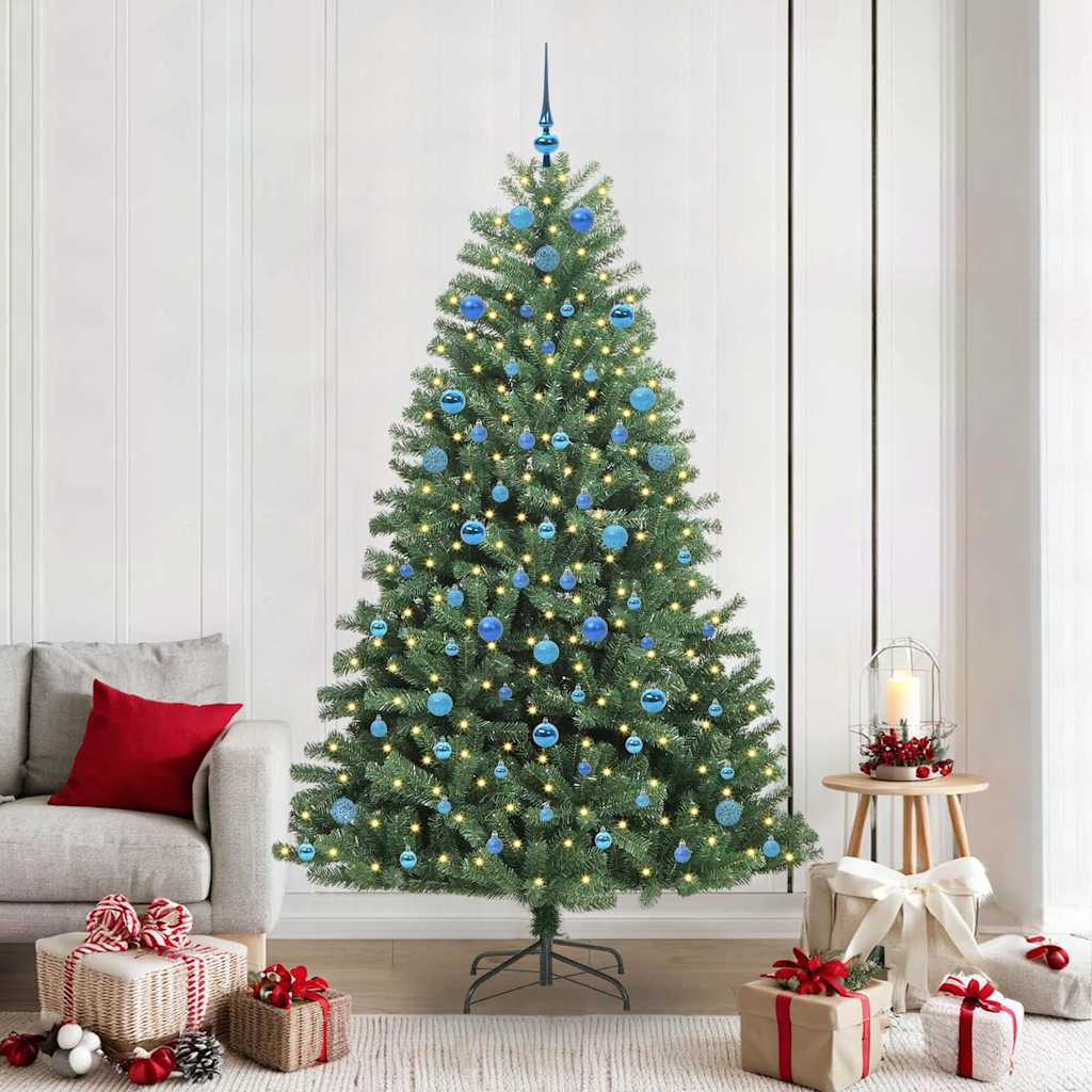 Vidaxx sapin de Noël artificiel pliant vert 210 cm PVC et métal