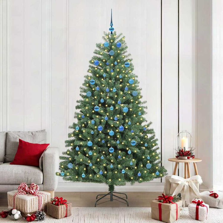 Vidaxx sapin de Noël artificiel pliant vert 210 cm PVC et métal